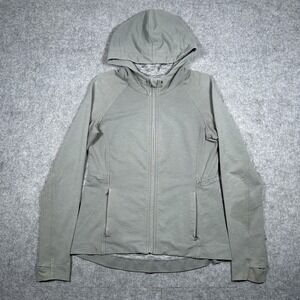 Lululemon Hoodie Women's Size 8 Grey Full Zip Pockets Thumb Holes Drawstring